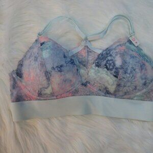 PINK Pastel Lace Aqua Band Bralette